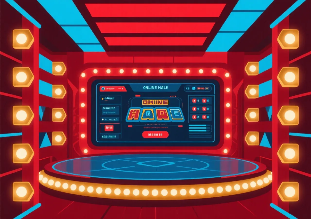 玩法大厅与在线界面概念图